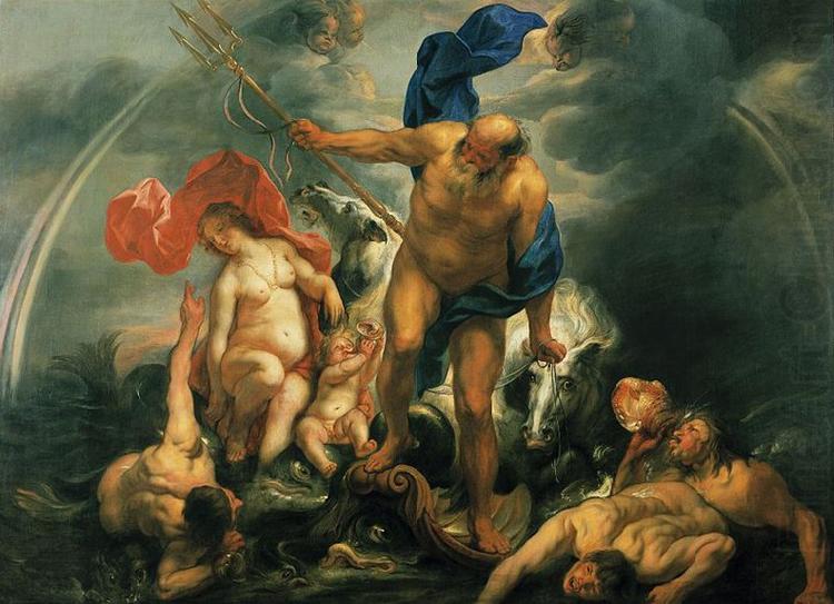 Neptunus en Amphitrite in de storm, Jacob Jordaens